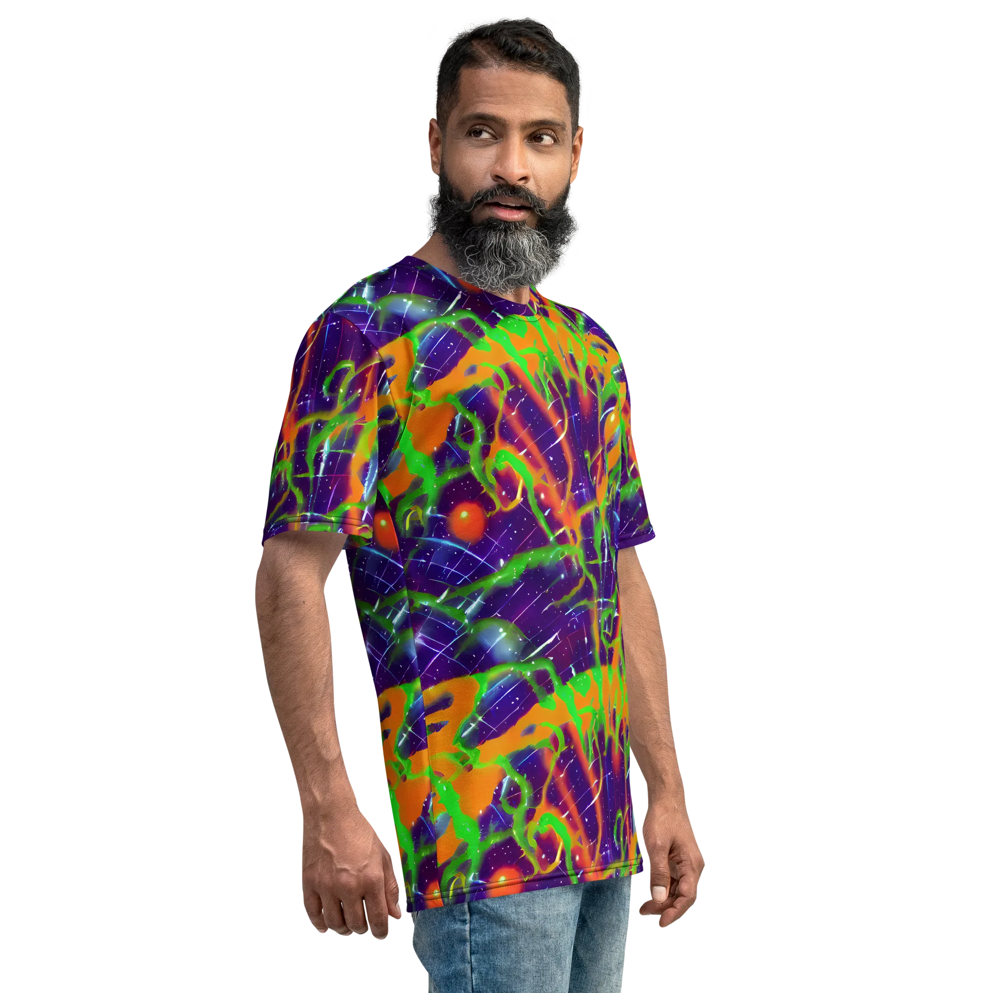 Galactic Acid on Men's Crew Neck T-Shirt — Right