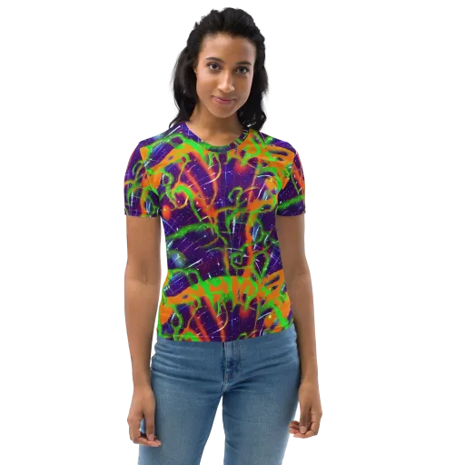 Galactic Acid on a Women's Crew Neck T-Shirt