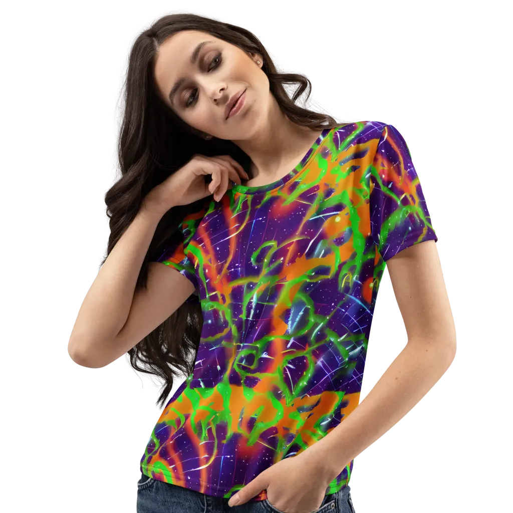 Galactic Acid on Women's Crew Neck T-Shirt — Left Front
