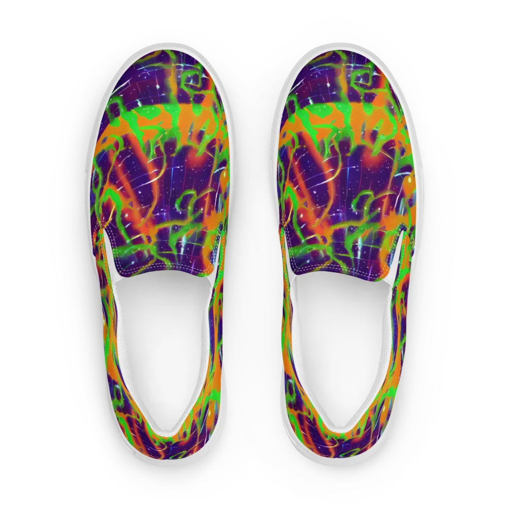 Galactic Acid on Men's Slip-On Canvas Shoes — Front