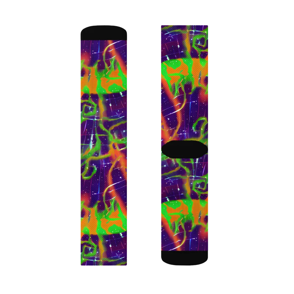 Galactic Acid on Socks — Left Sock