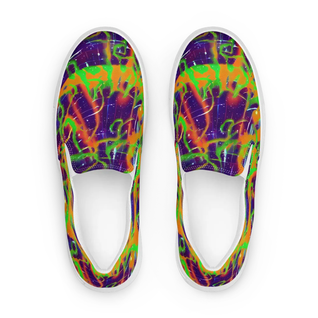 Galactic Acid on Women's Slip-On Canvas Shoes — Front