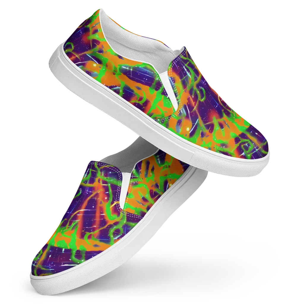 Galactic Acid on Women's Slip-On Canvas Shoes — Front