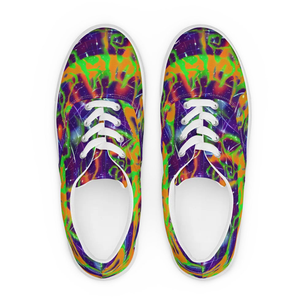 Galactic Acid on Men's Lace-Up Canvas Shoes — Front