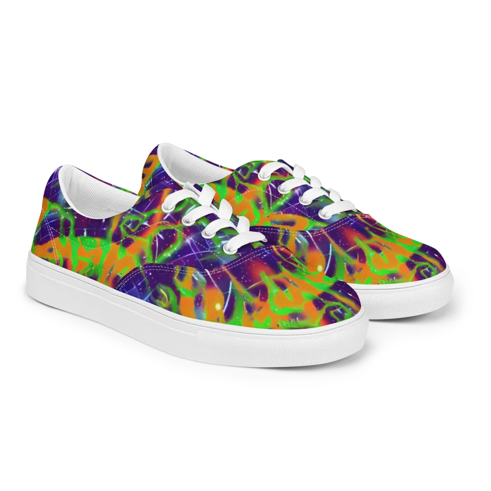 Galactic Acid on Men's Lace-Up Canvas Shoes — Right Front