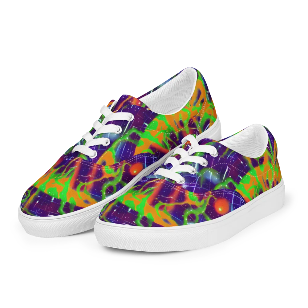 Galactic Acid on Men's Lace-Up Canvas Shoes — Left Front