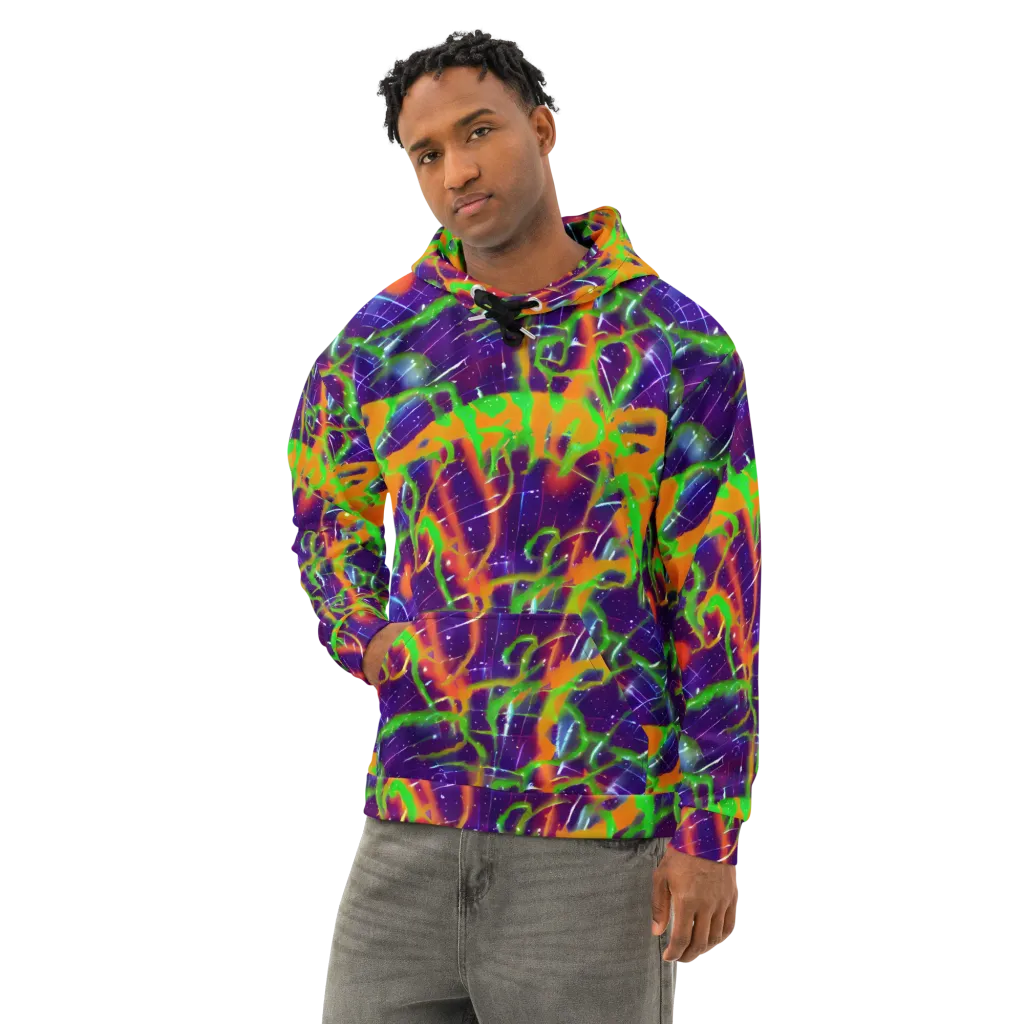 Galactic Acid on Cotton Hoodie — Left Front