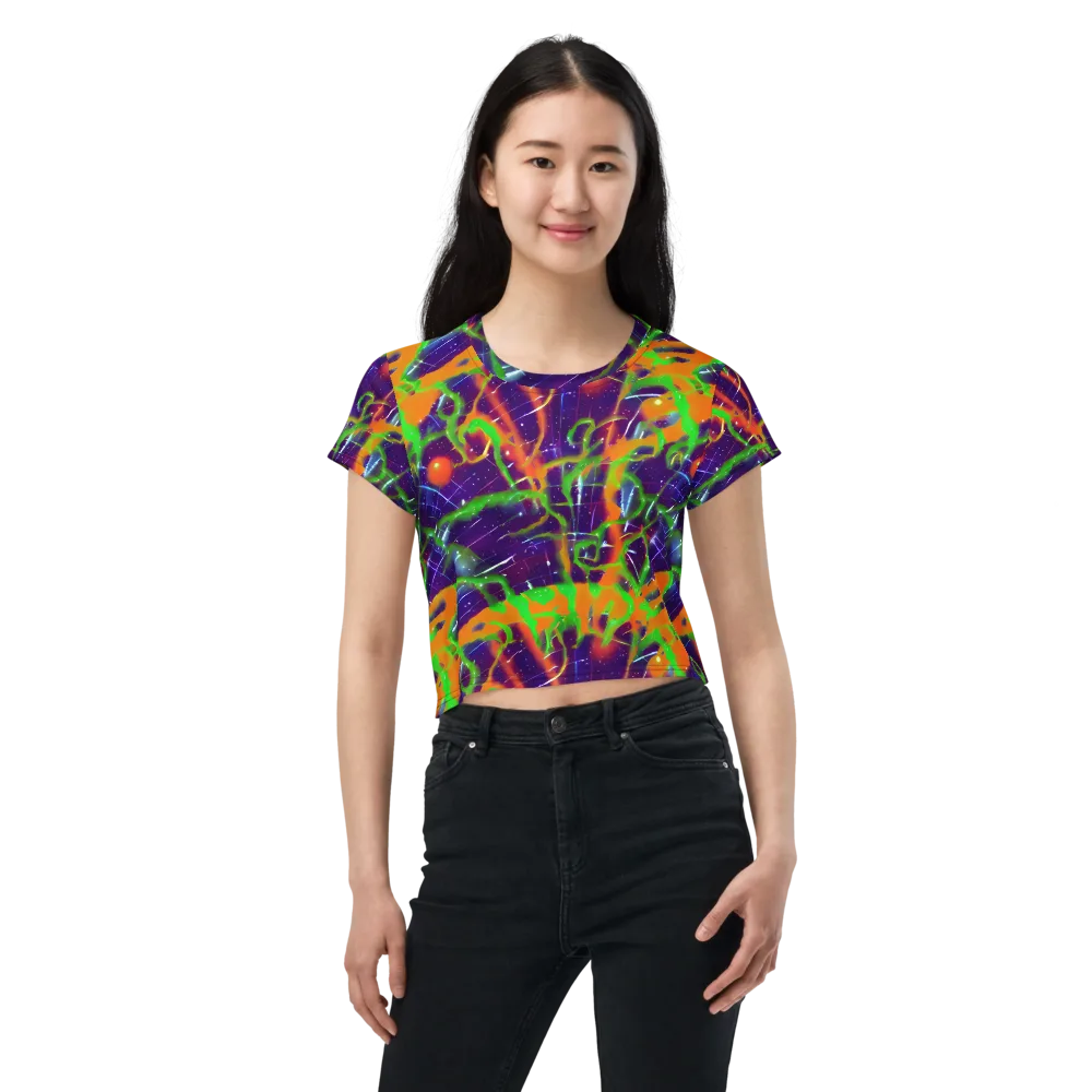 Galactic Acid on Crop Tee — Front