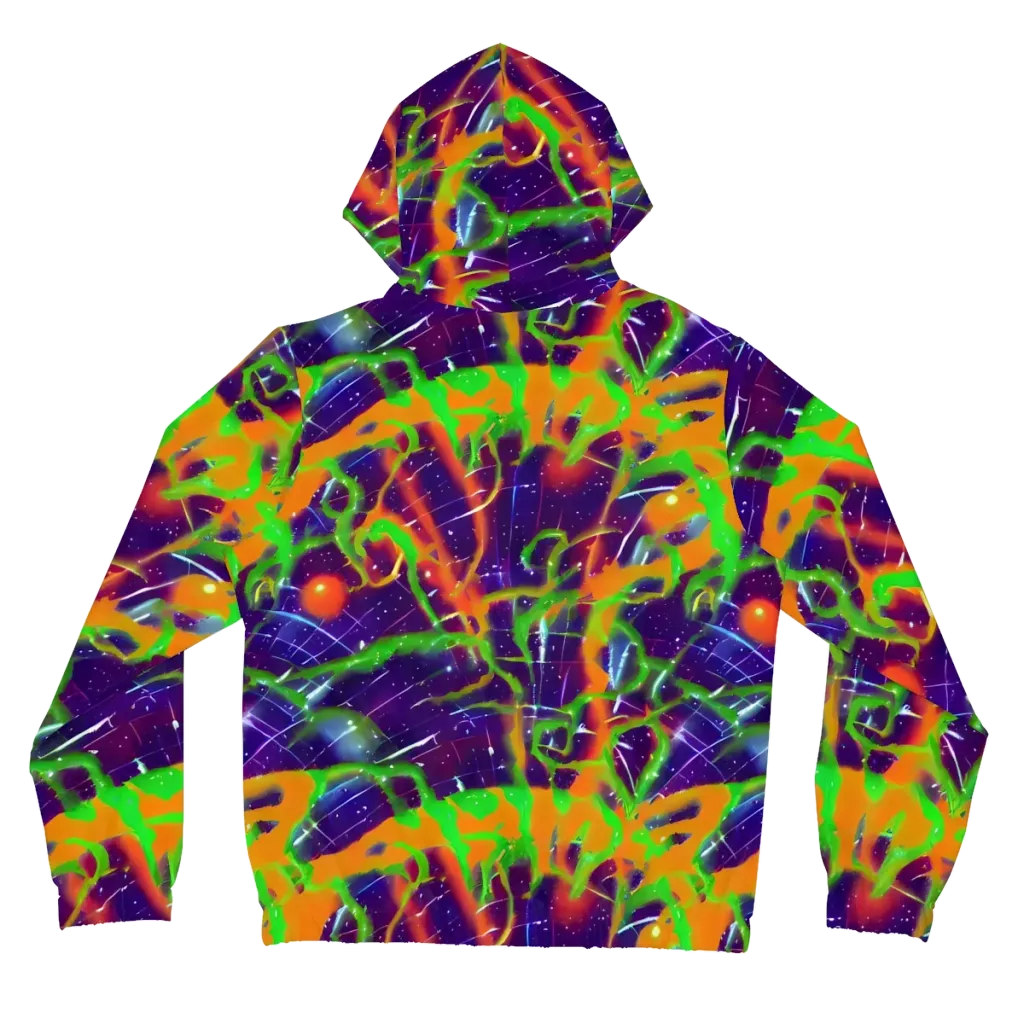 Galactic Acid on Women's Full-Zip Hoodie — Back