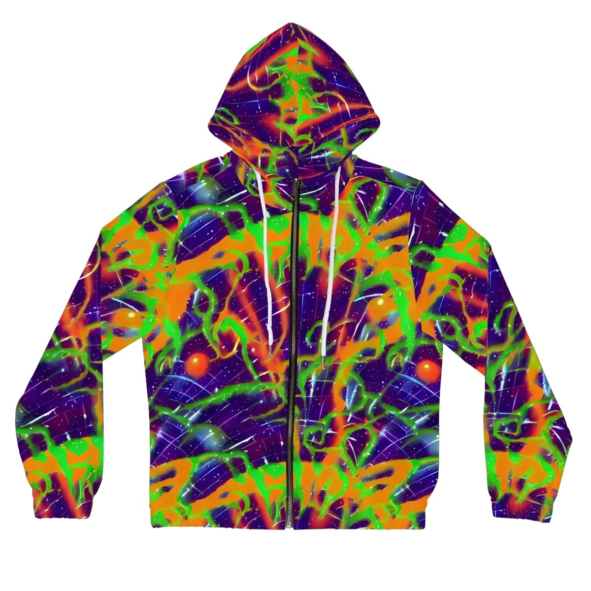 Galactic Acid on Women's Full-Zip Hoodie — Front