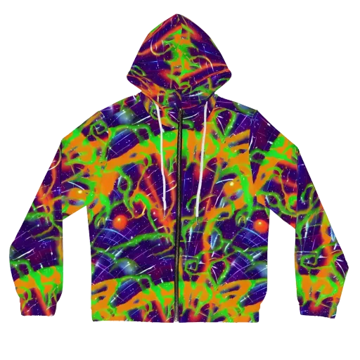 Galactic Acid on a Women's Full-Zip Hoodie