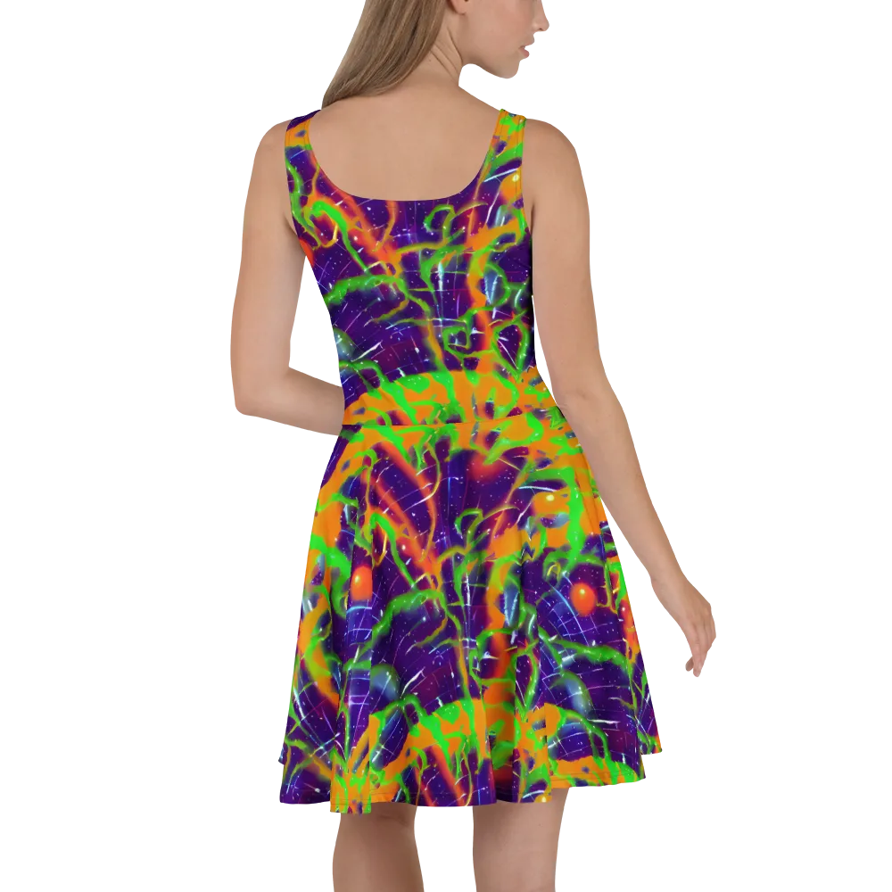 Galactic Acid on Skater Dress — Back