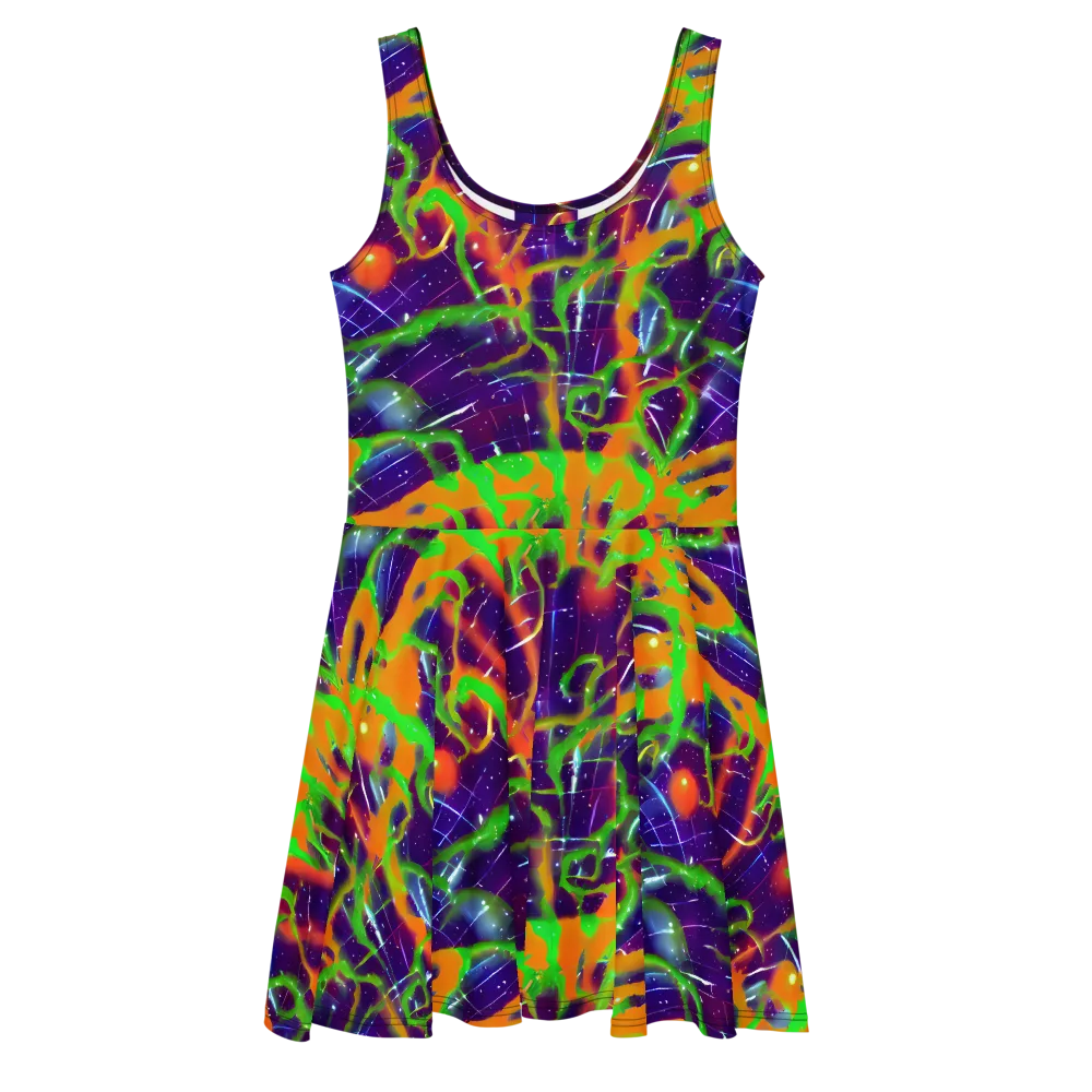Galactic Acid on Skater Dress — Front