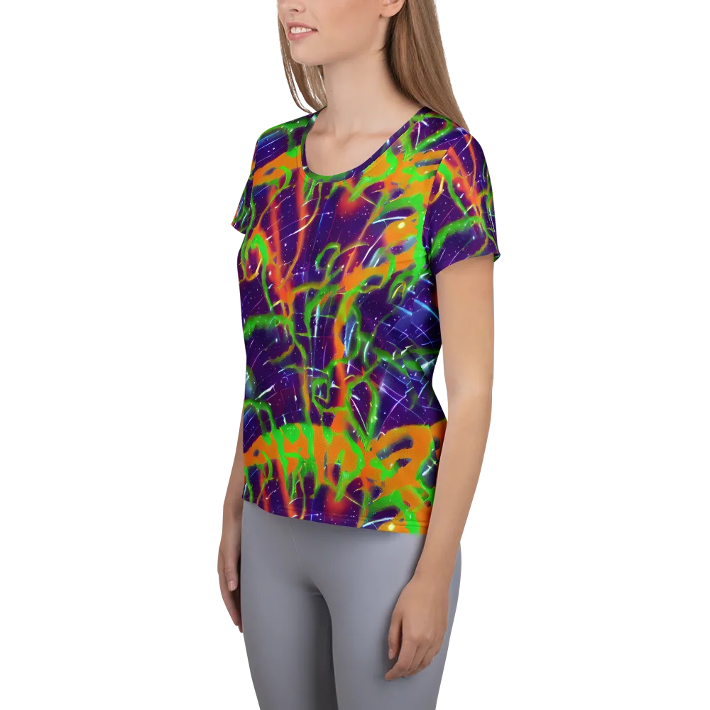 Galactic Acid on Women's Athletic T-Shirt — Left