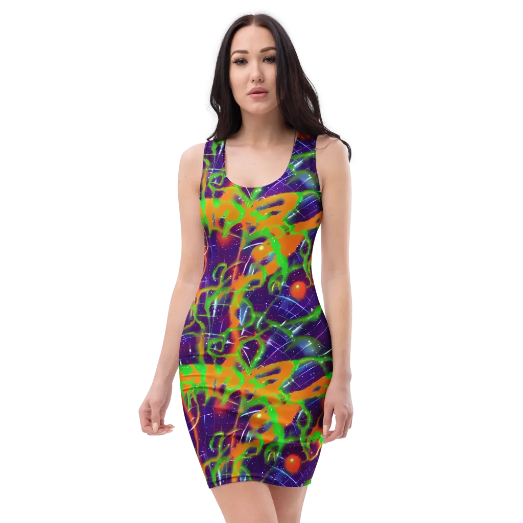 Galactic Acid on Bodycon Dress — Front