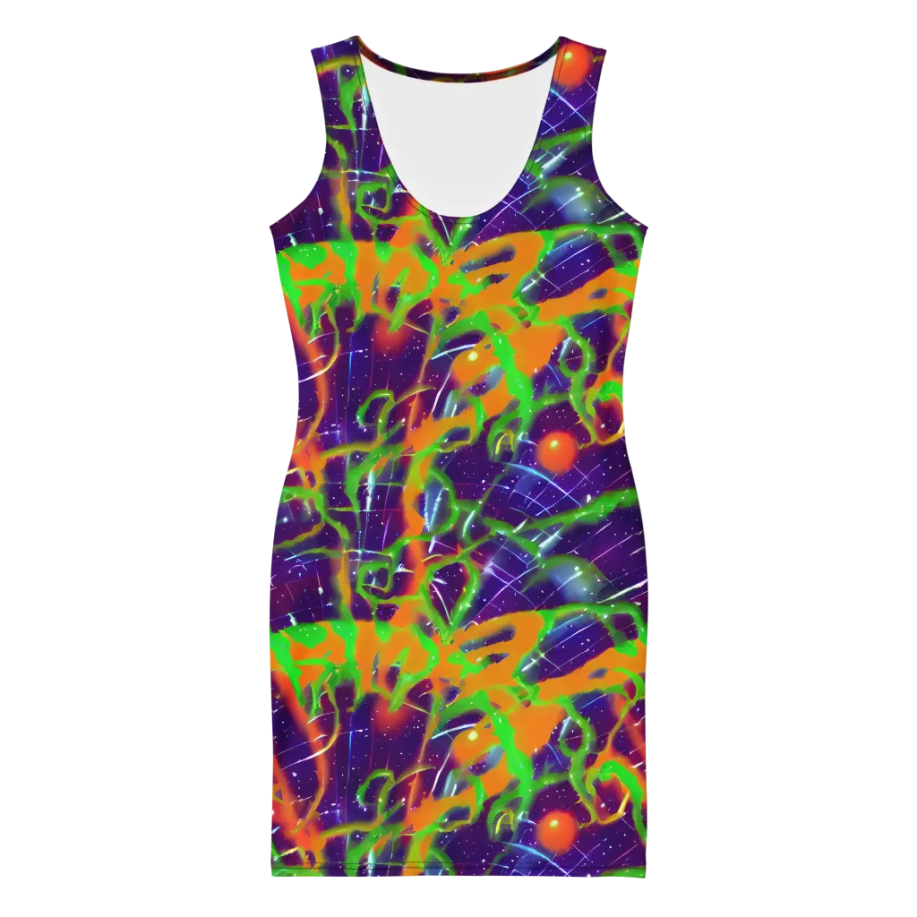 Galactic Acid on Bodycon Dress — Front