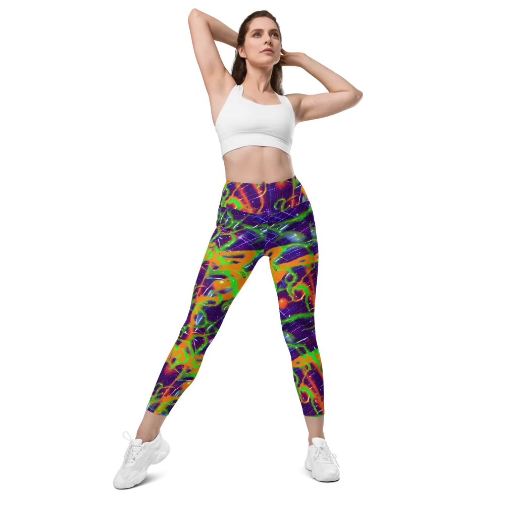 Galactic Acid on Leggings with Pockets — Front
