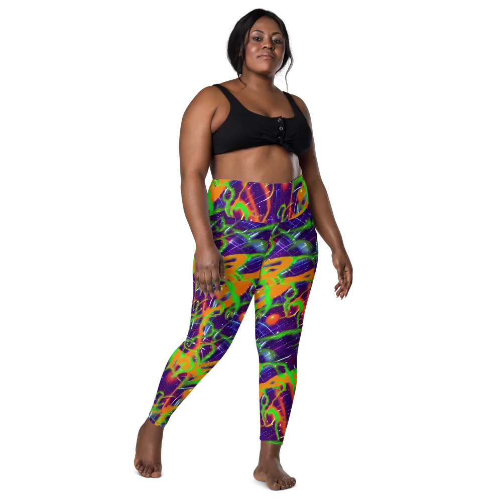 Galactic Acid on Leggings with Pockets — Front