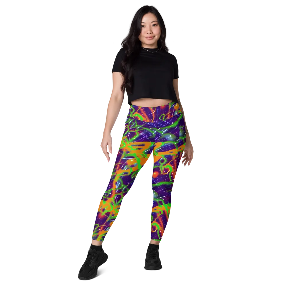 Galactic Acid on Leggings with Pockets — Front