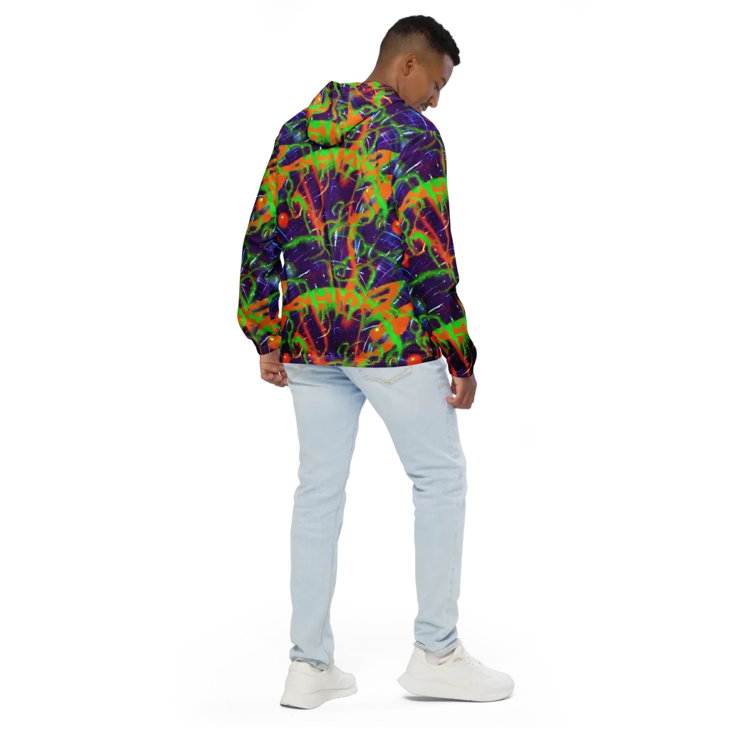 Galactic Acid on Men's Windbreaker — Back
