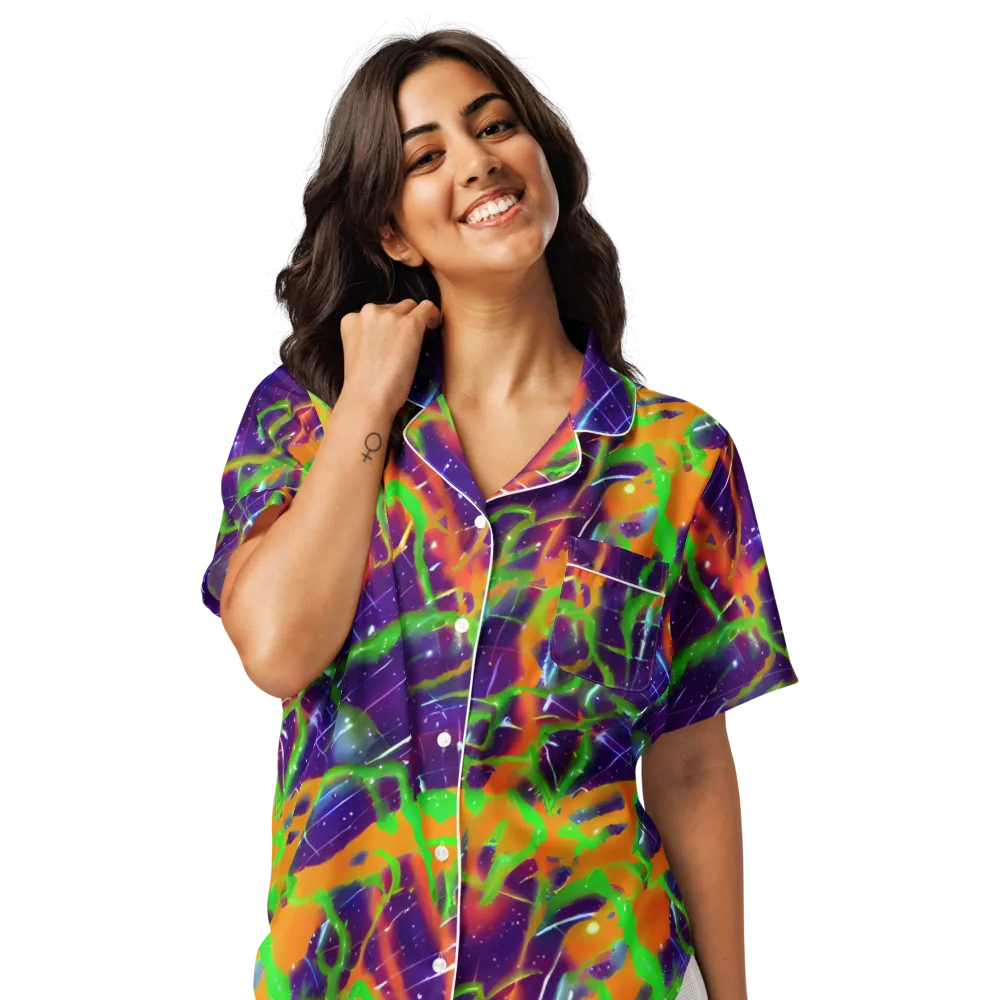 Galactic Acid on Women's Short Sleeve Pajama Top — Front