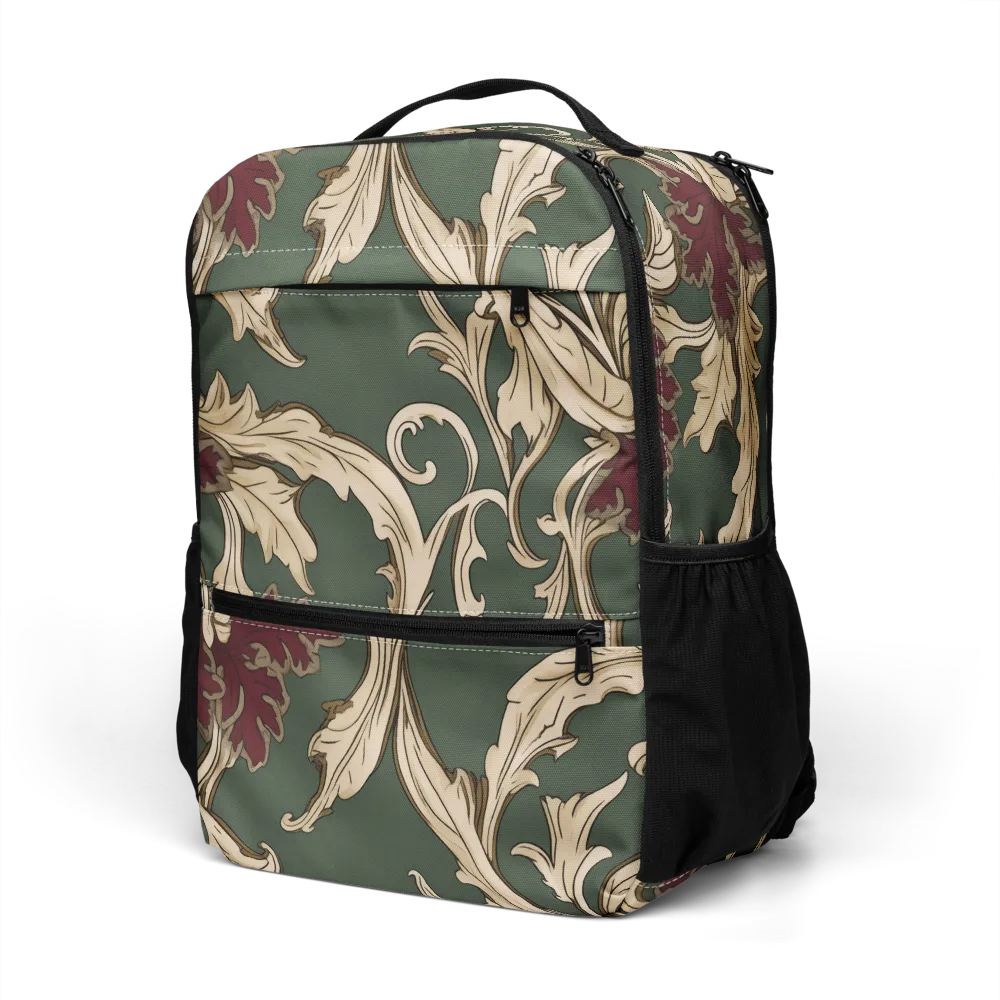 Garnet Scroll on Utility Backpack — Left Front