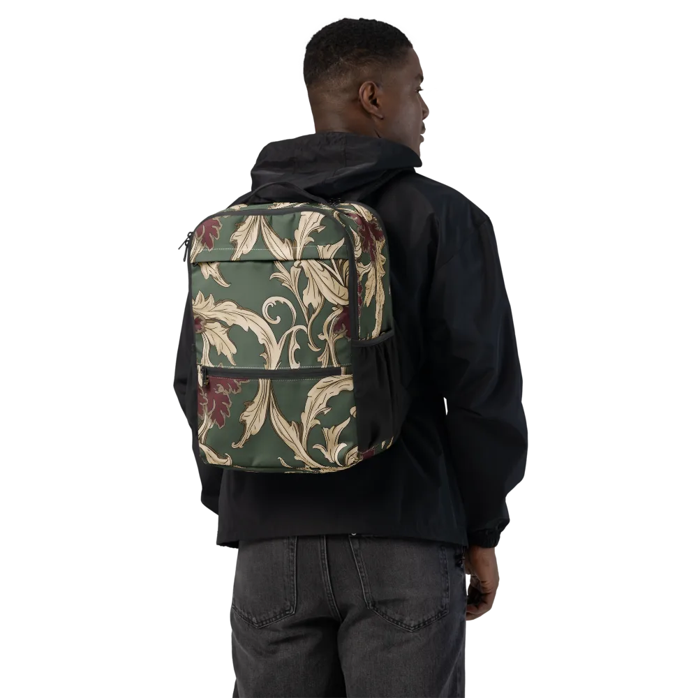 Garnet Scroll on Utility Backpack — Back