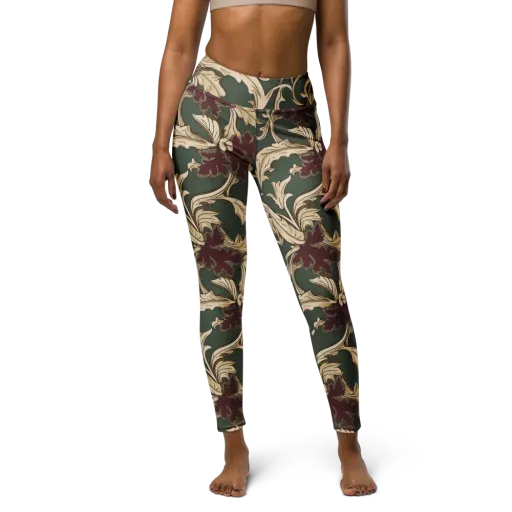 Garnet Scroll on a Yoga Leggings