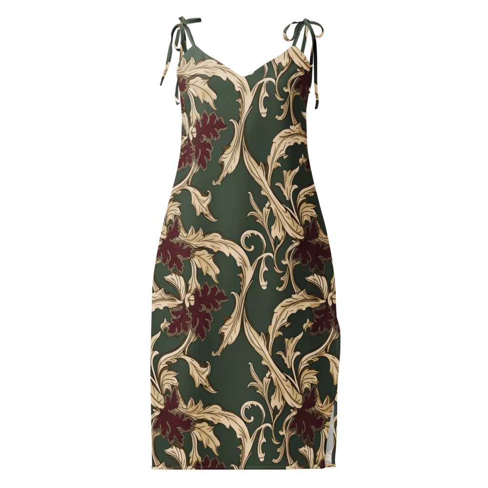 Garnet Scroll on Slip Dress — Front