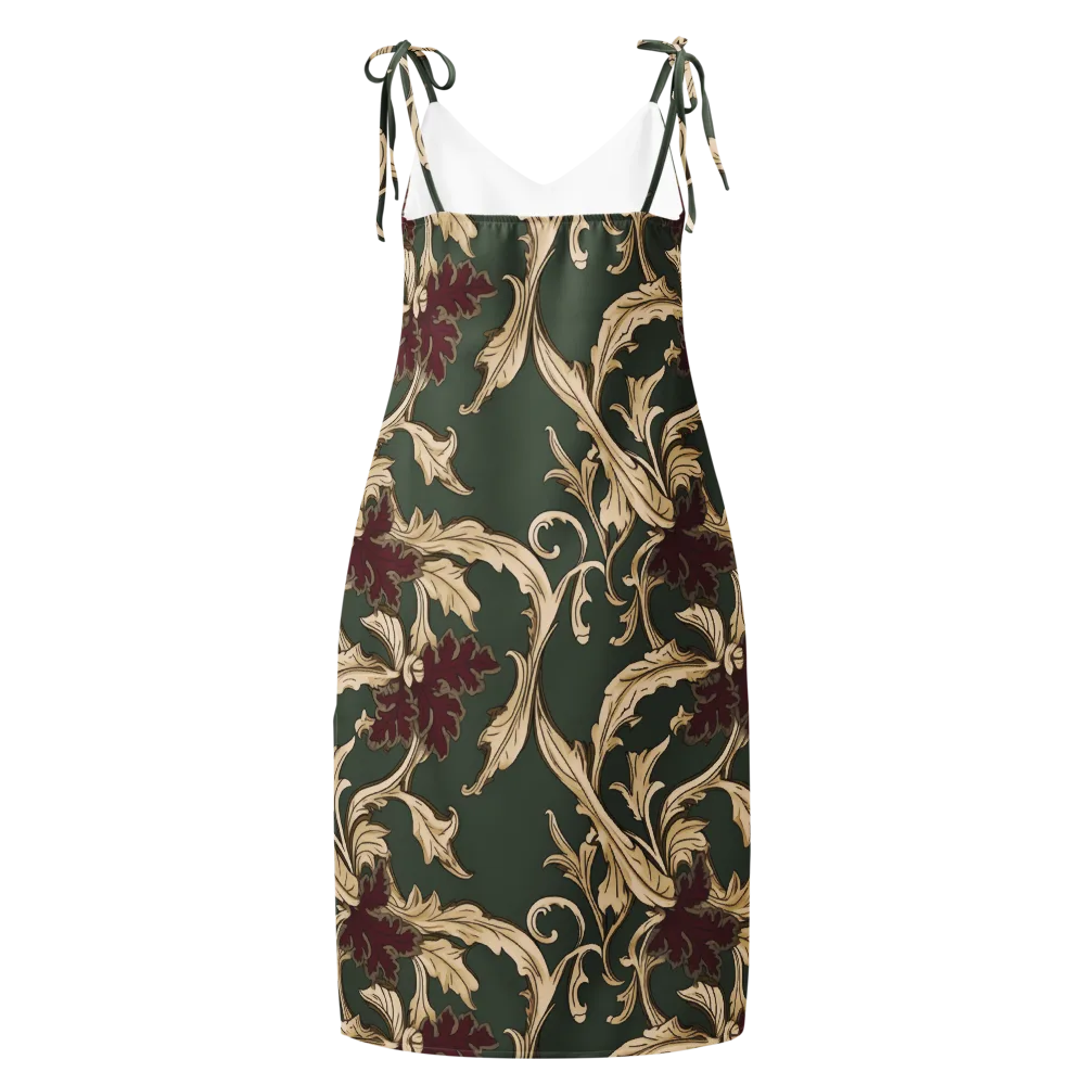 Garnet Scroll on Slip Dress — Back