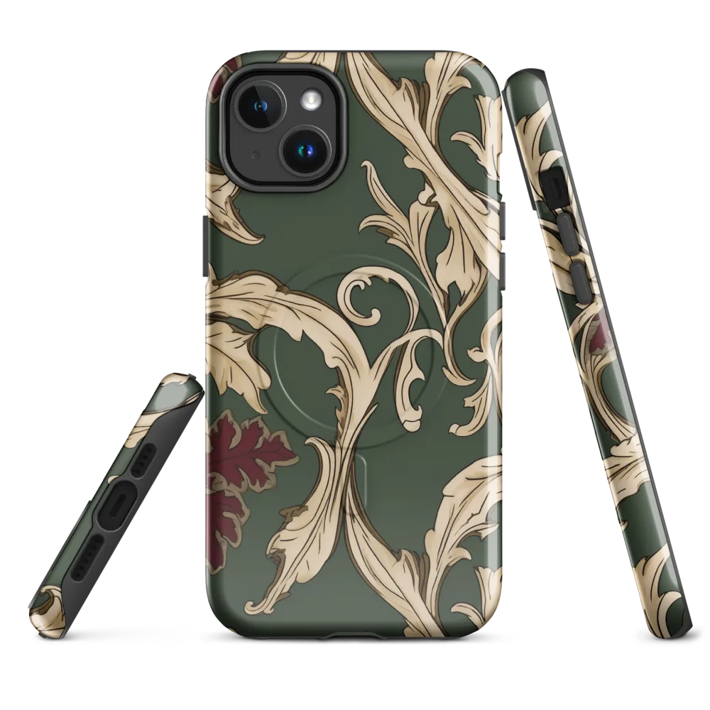 Garnet Scroll on MagSafe Tough Case for iPhone® — Front