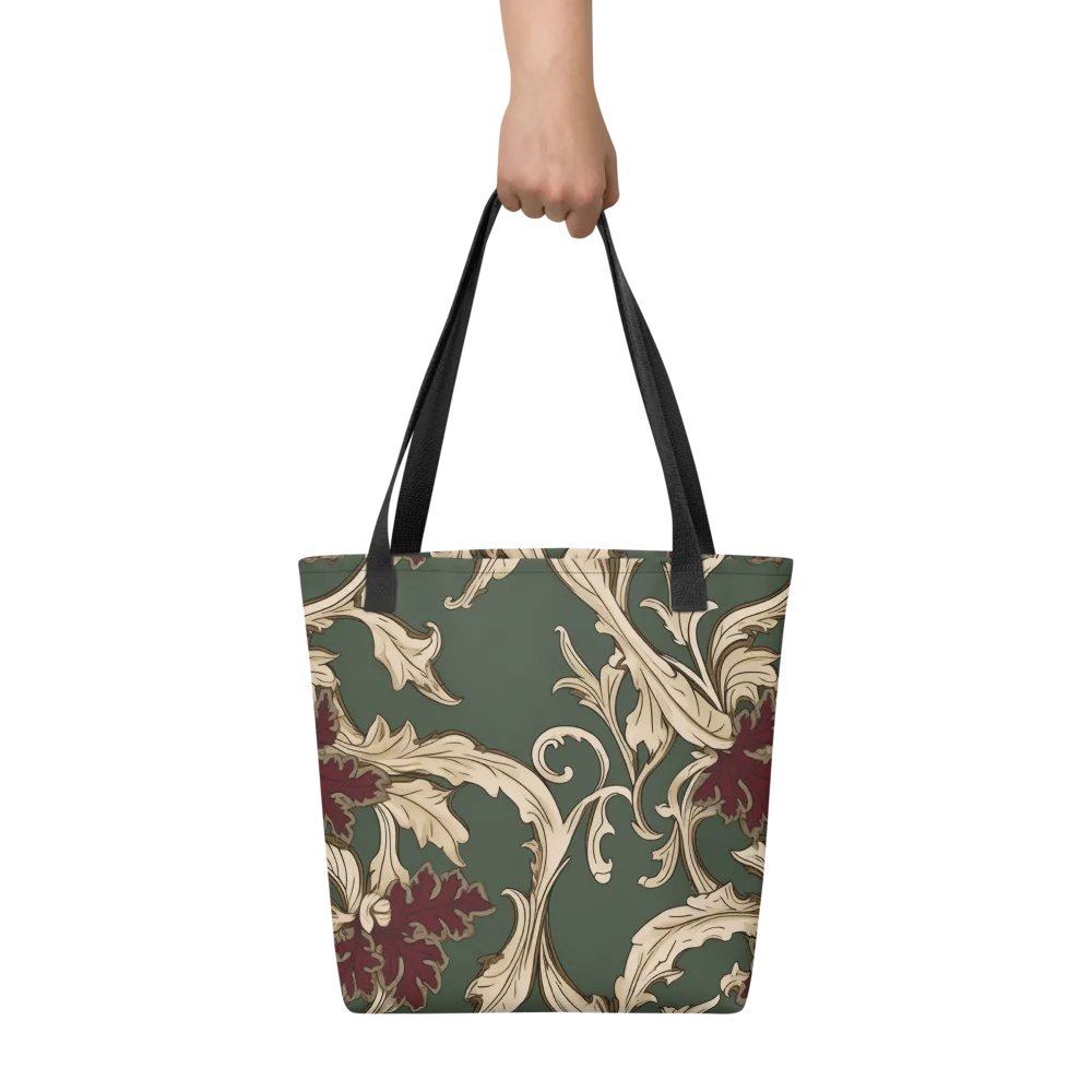 Garnet Scroll on Tote Bag — Front