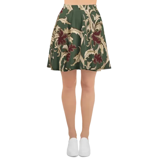Garnet Scroll on a Skater Skirt