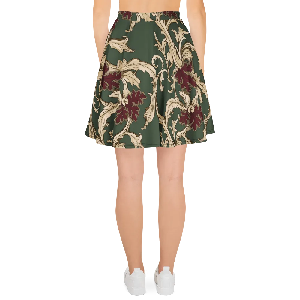 Garnet Scroll on Skater Skirt — Back