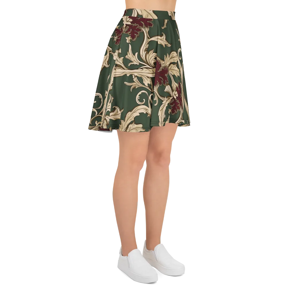Garnet Scroll on Skater Skirt — Right