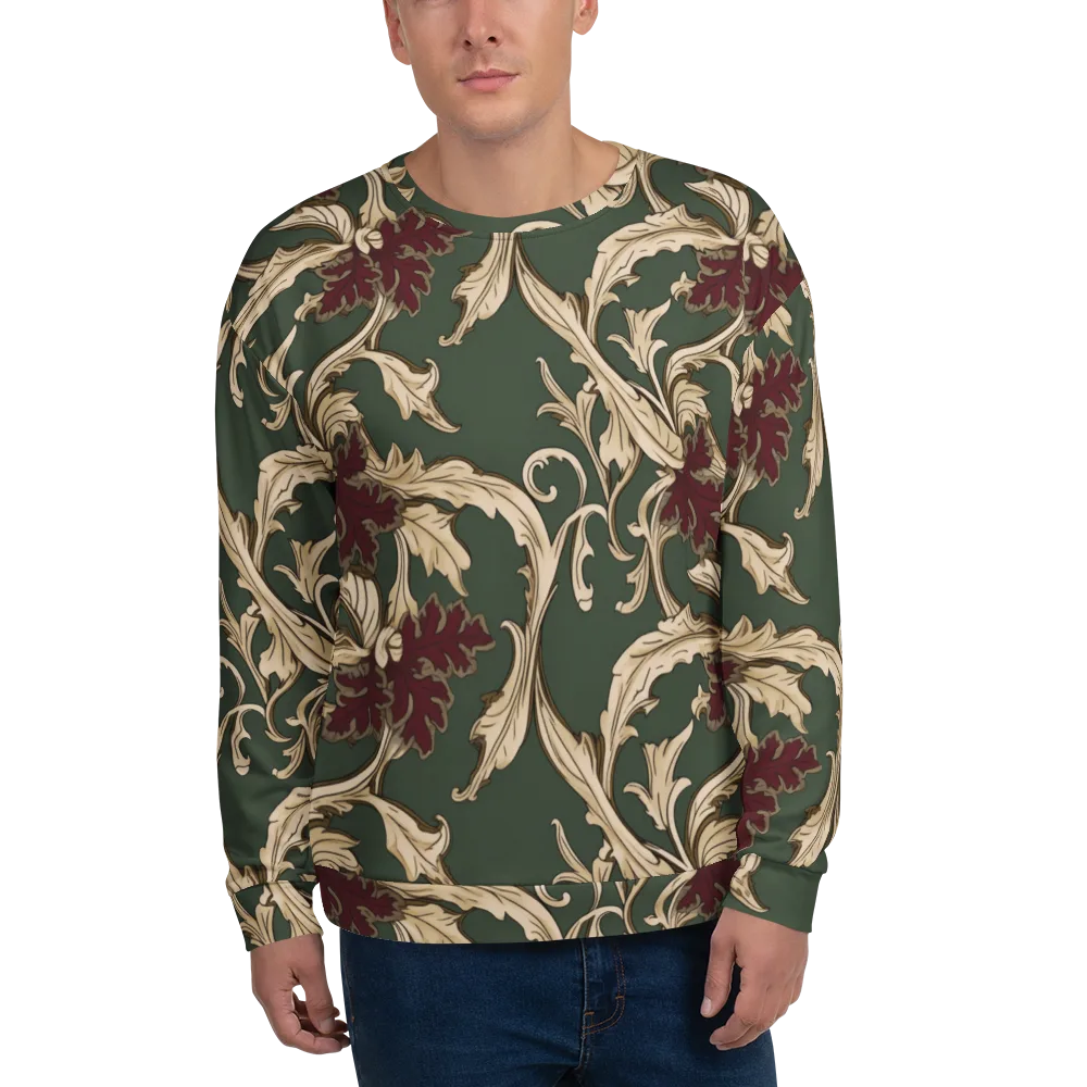 Garnet Scroll on Sweatshirt — Front