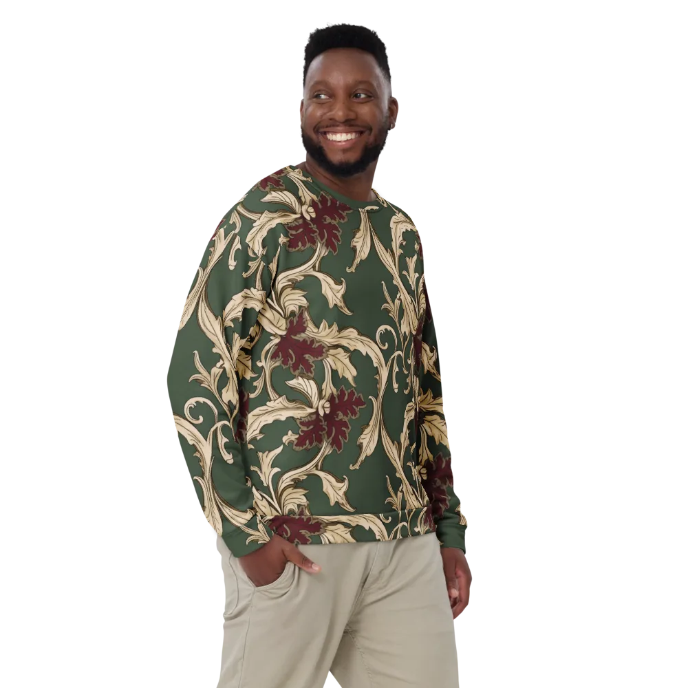 Garnet Scroll on Sweatshirt — Front