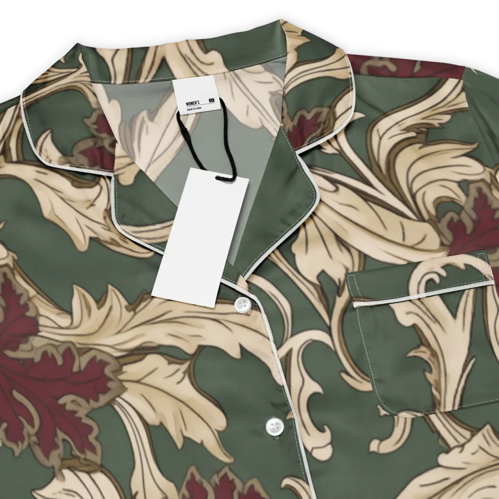 Garnet Scroll on Women's Short Sleeve Pajama Top — Product details