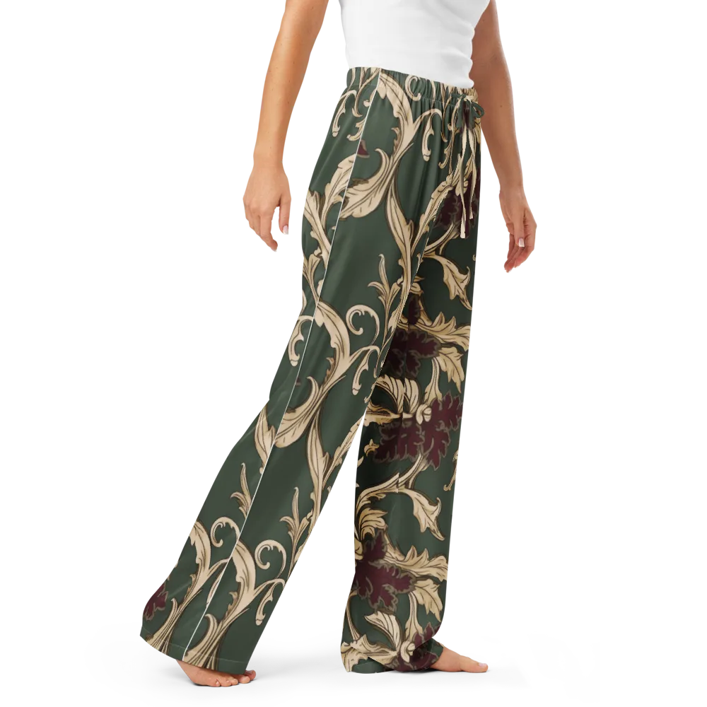 Garnet Scroll on Women's Pajama Pants — Right Front