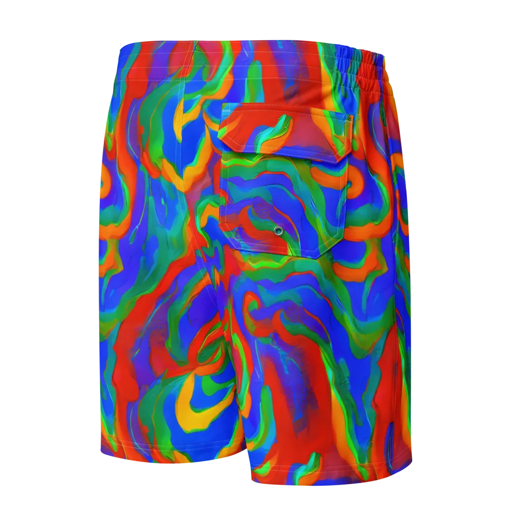 Rainbow Rapture on Men's Board Shorts — Back