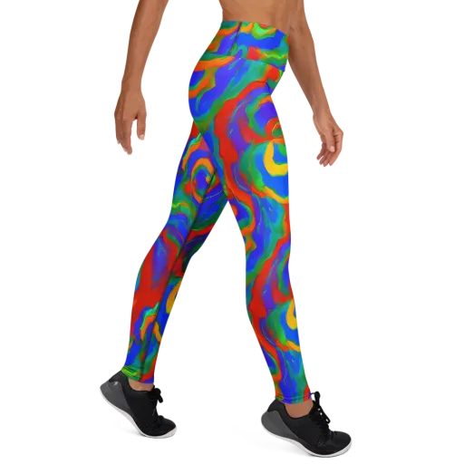 Rainbow Rapture on a Yoga Leggings