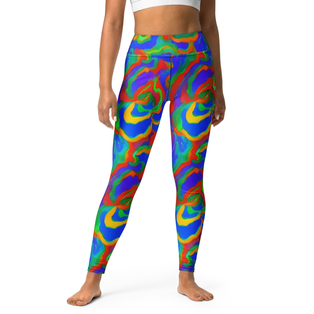 Rainbow Rapture on Yoga Leggings — Front
