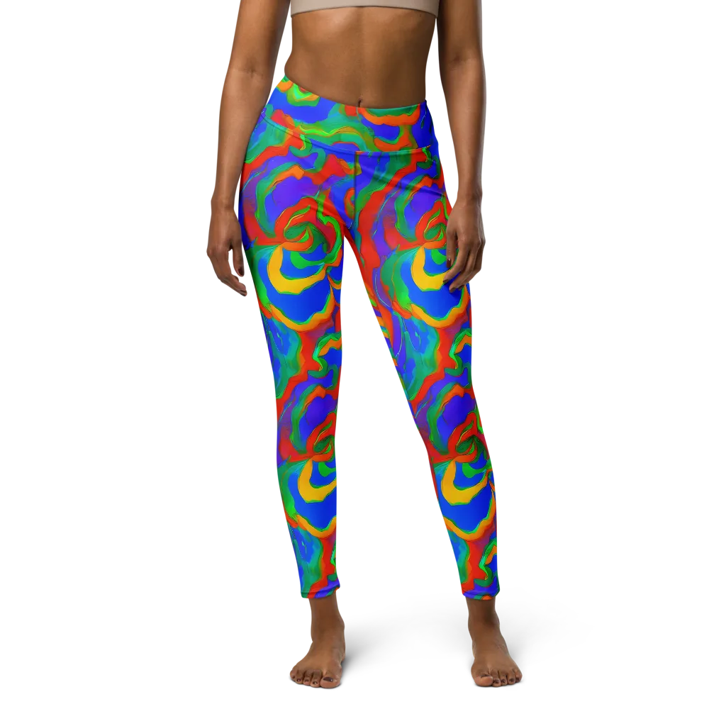 Rainbow Rapture on Yoga Leggings — Front
