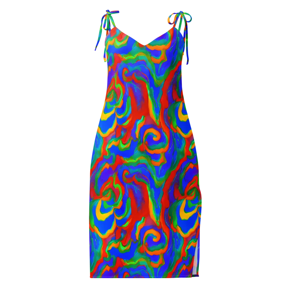 Rainbow Rapture on Slip Dress — Front