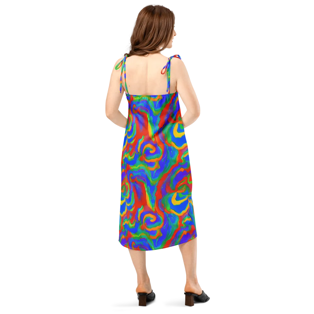 Rainbow Rapture on Slip Dress — Back