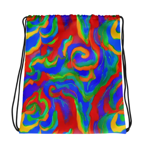 Rainbow Rapture on a Drawstring Bag