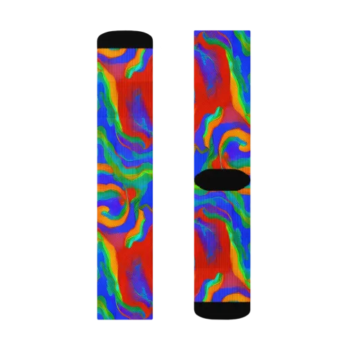 Rainbow Rapture on a Socks
