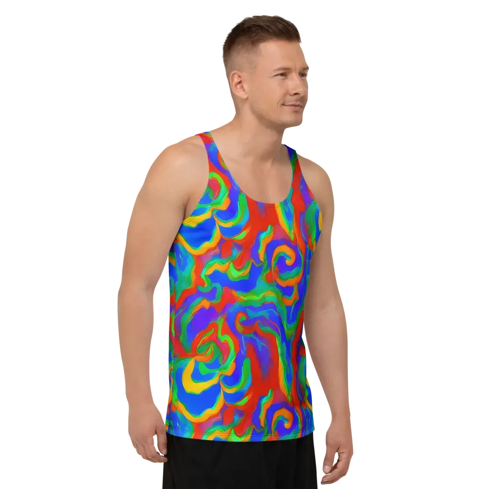 Rainbow Rapture on Men's Tank Top — Right Front