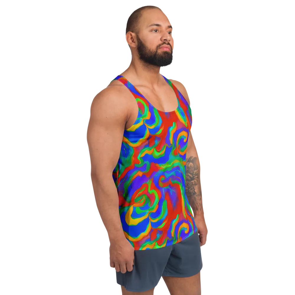 Rainbow Rapture on Men's Tank Top — Right Front