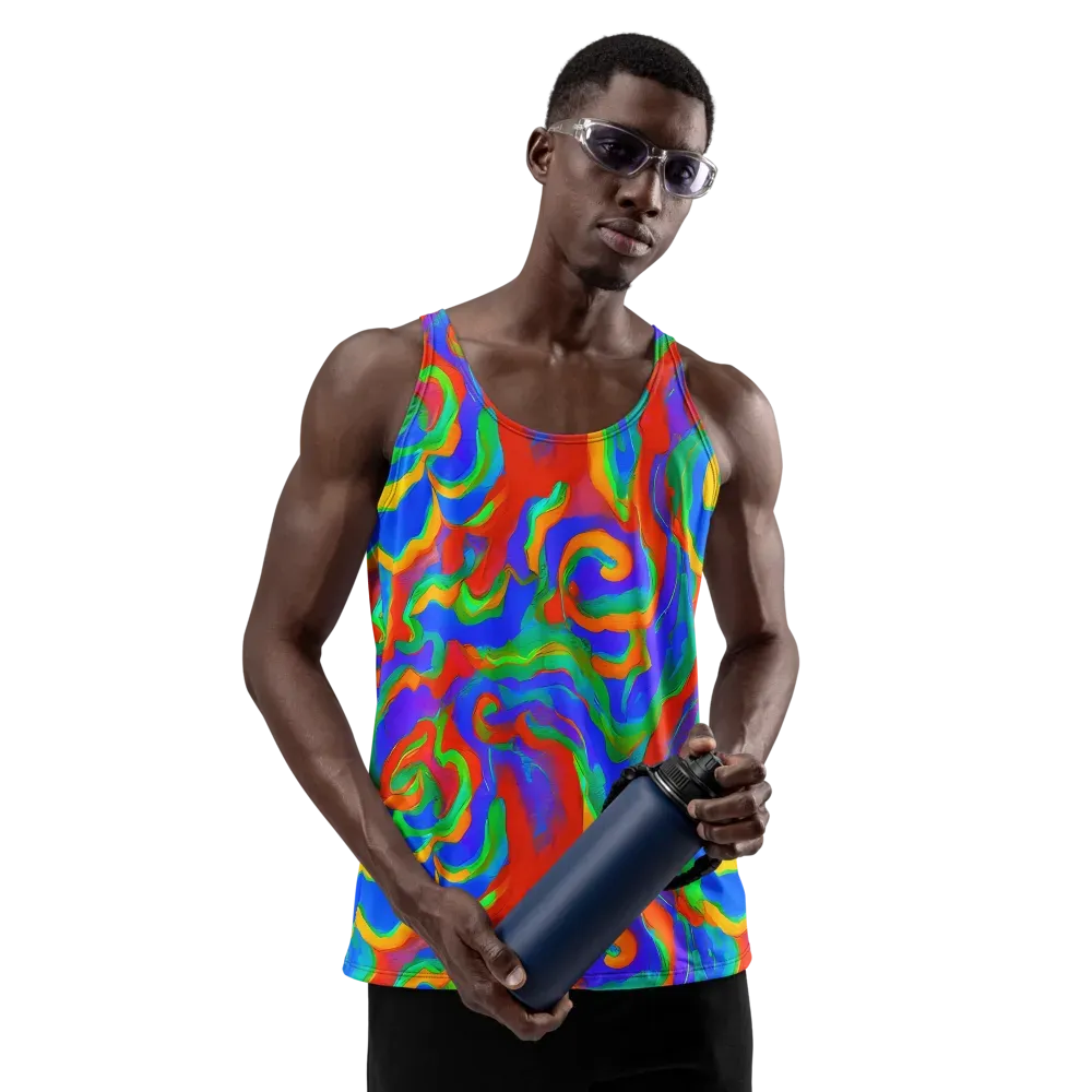 Rainbow Rapture on Men's Tank Top — Front